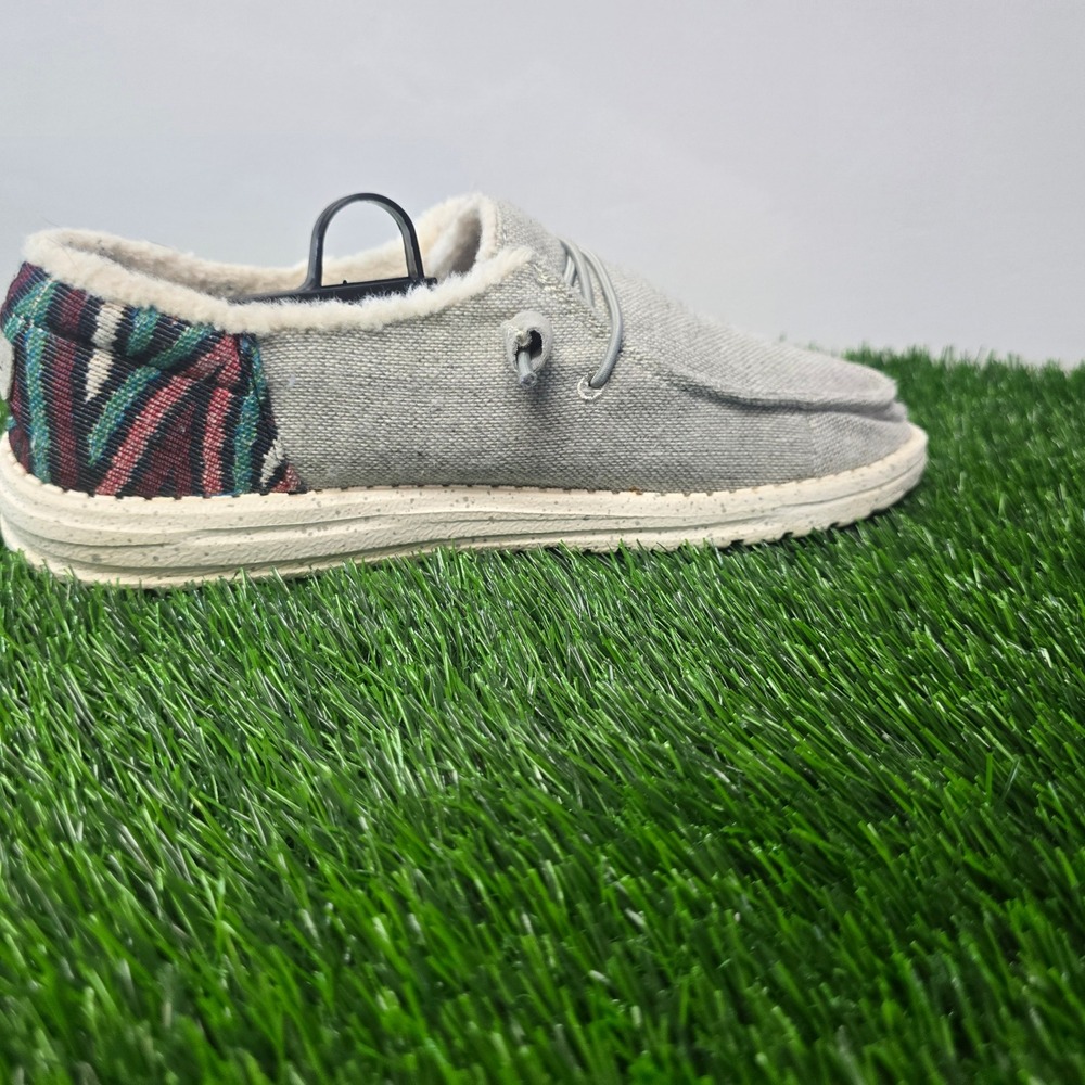 Hey Dude Wendy Grey Cozy Fur Lined Slip On Shoes Size 8 Womens - Picture 6 of 11